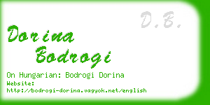 dorina bodrogi business card